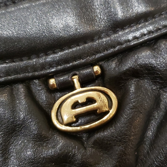 Vintage Etienne Aigner black leather clutch - Picture 2 of 5